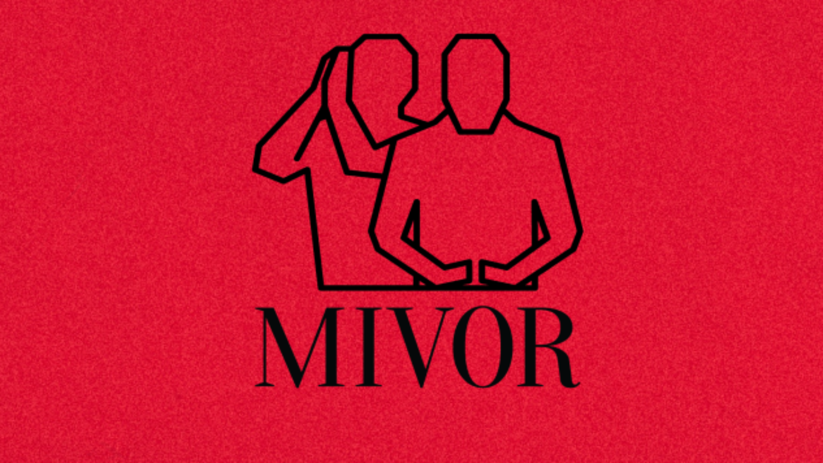 MIVOR logo background red