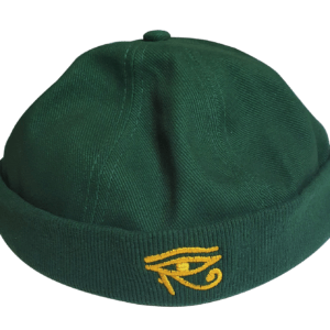 Golden Eye of Horus dark green Docker Cap