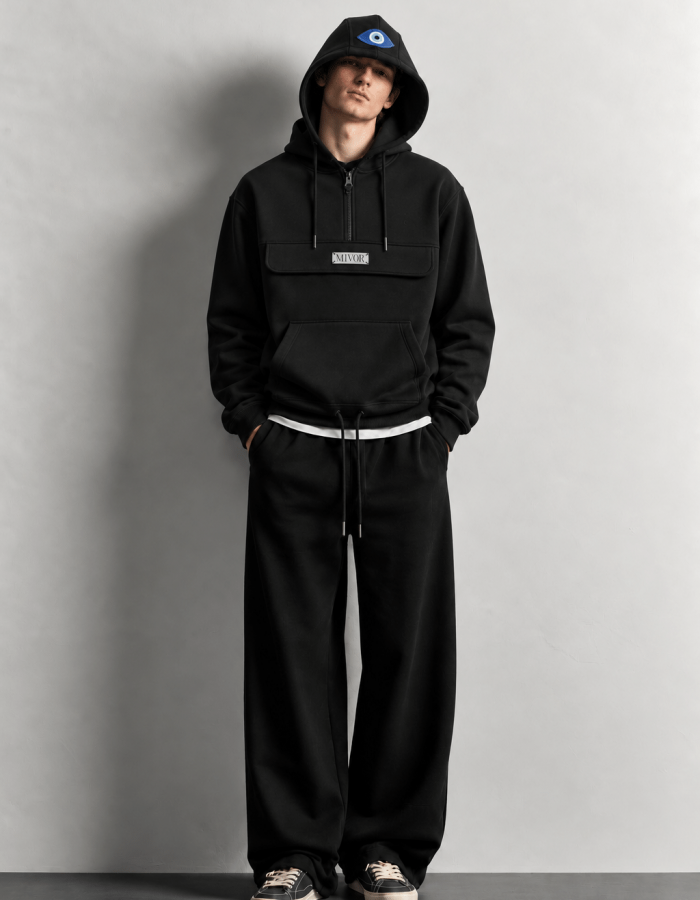 Pull Over Hoodie MIVOR – Nazar Black Hoodie